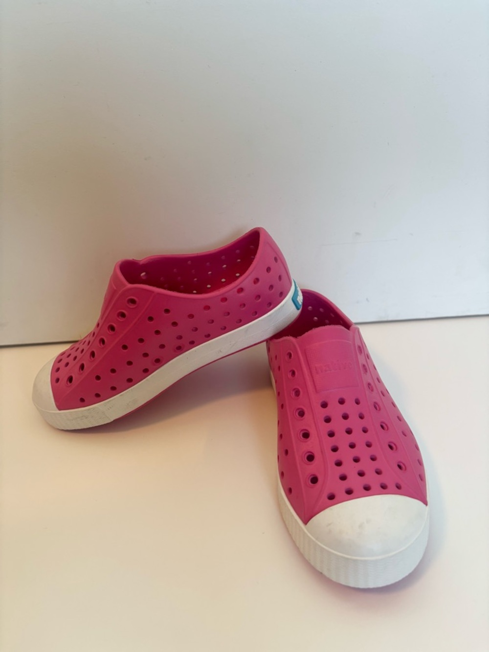 Native Shoes Kids' Pink Slip-On Water Shoes with White Toe - Picture 2 of 4